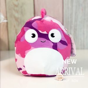 KellyToy Squishmallow 8” Inch Brontë the Pink Camouflage Chameleon
